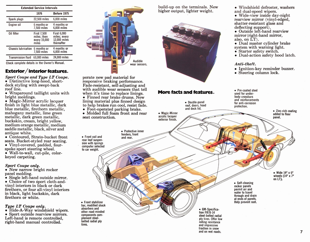 1976 Chev Camaro Revised Brochure Page 2